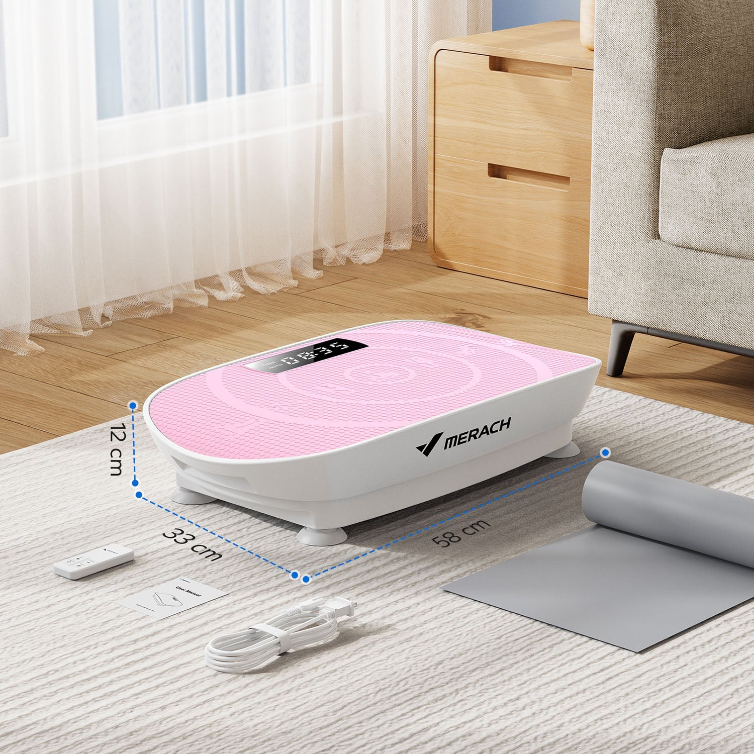 Merach 2398P1 Vibration Plate Pink