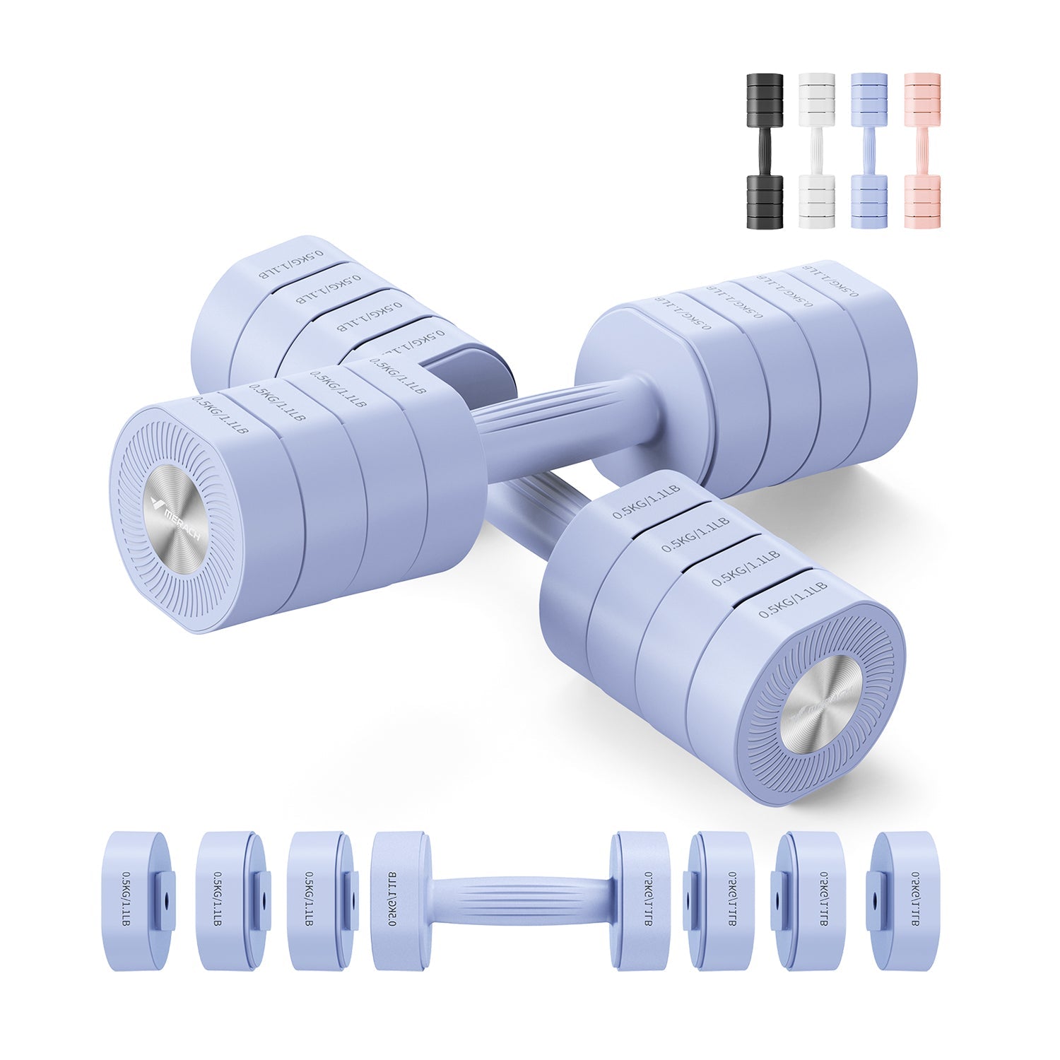 Merach 2444 4 in 1 Dumbbells