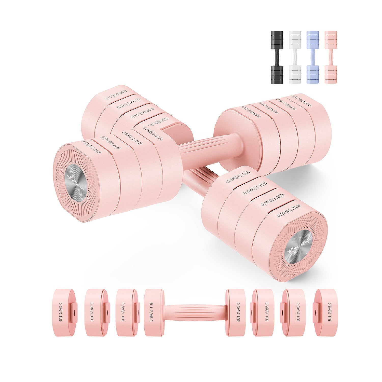 Merach 2444 4 in 1 Dumbbells