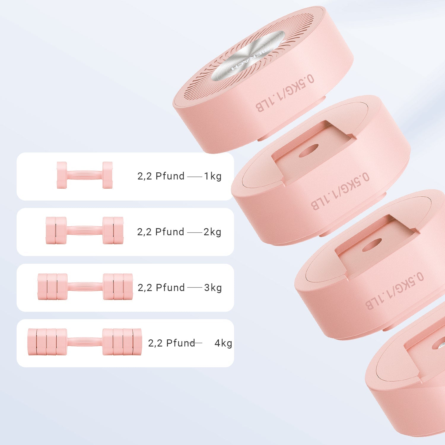 Merach 2444 4 in 1 Dumbbells