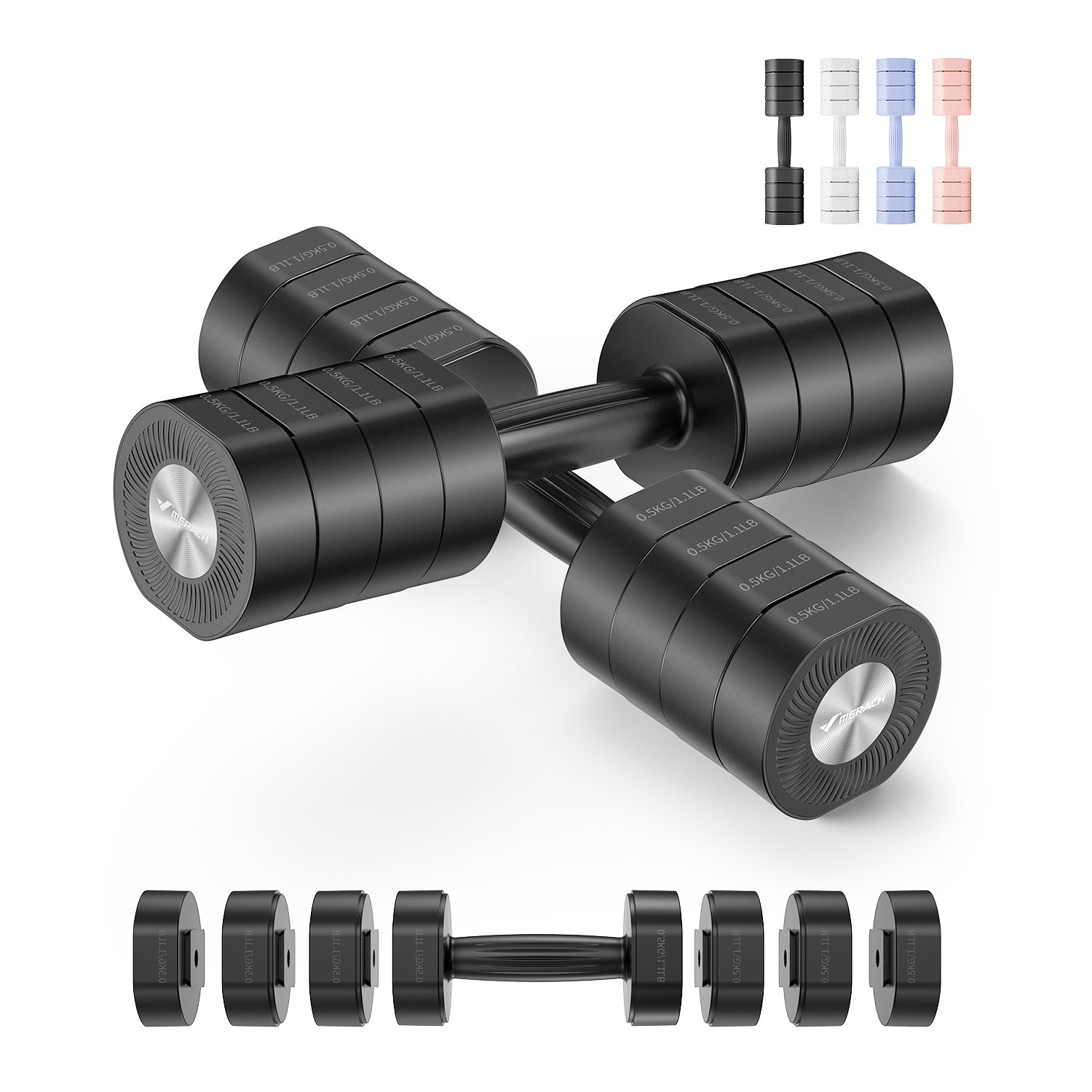 Merach 2444 4 in 1 Dumbbells
