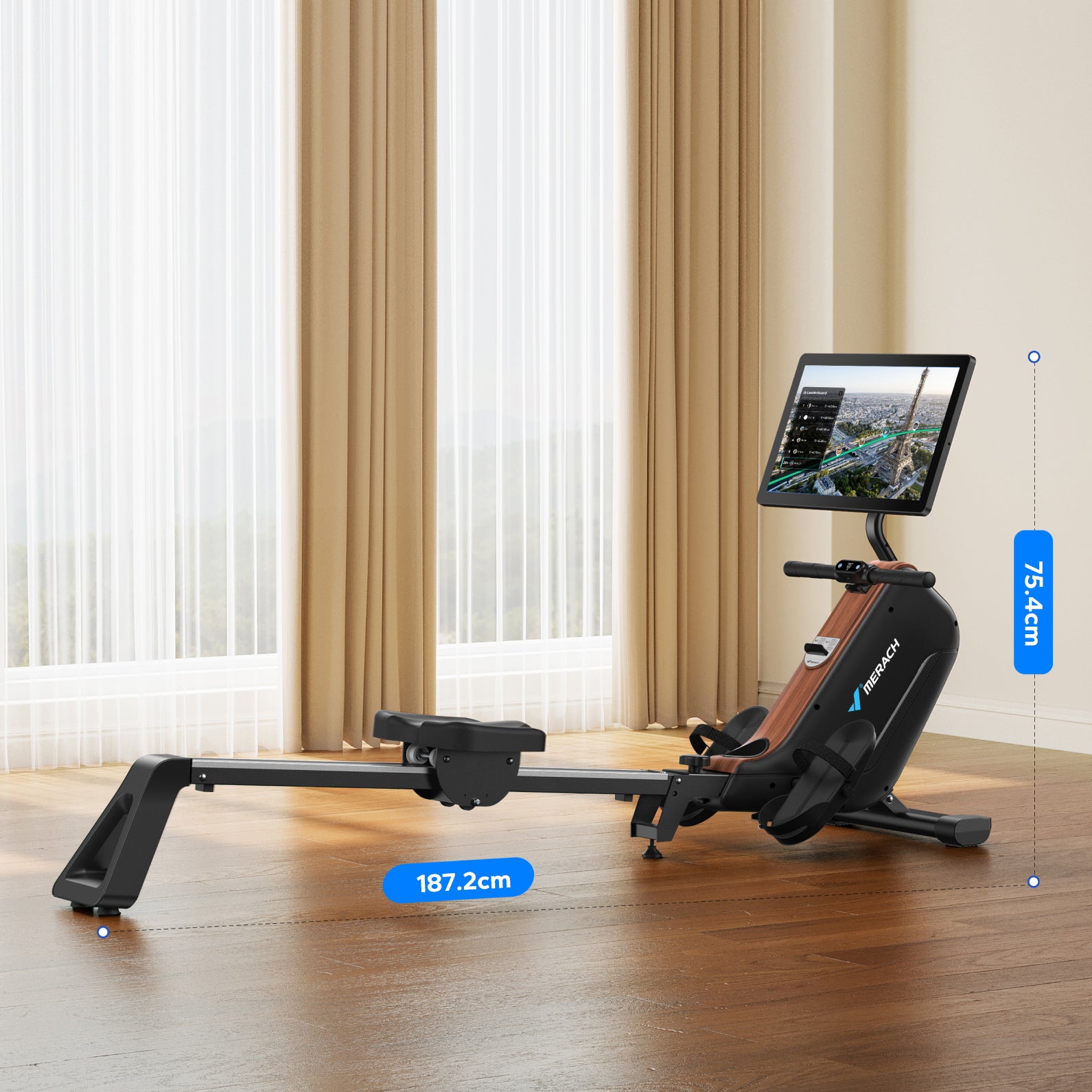 Merach R15 Pro 3.0 Magnetic Rowing Machine with HD Screen