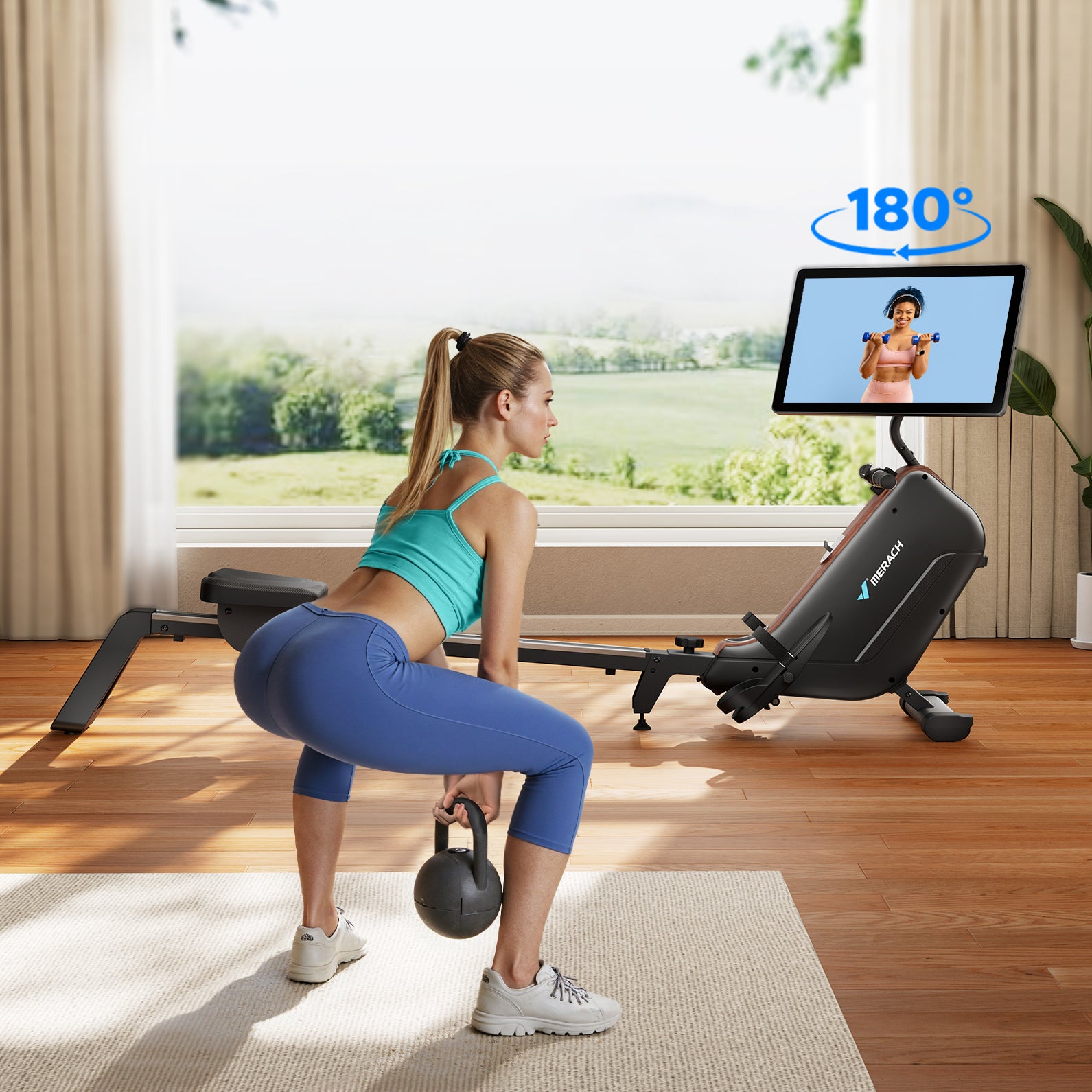 Merach R15 Pro 3.0 Magnetic Rowing Machine with HD Screen