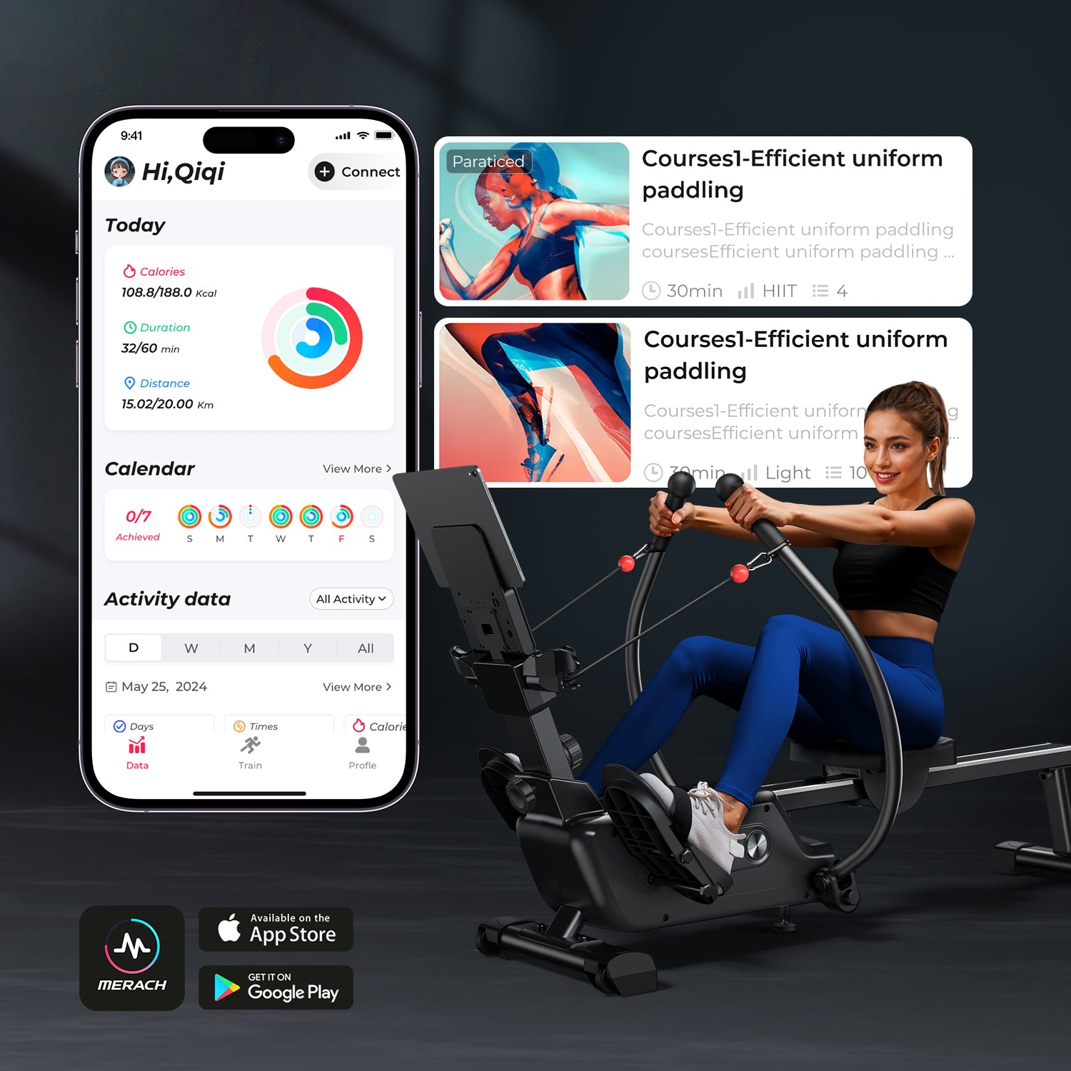 Merach R26B1 Magnetic Rower
