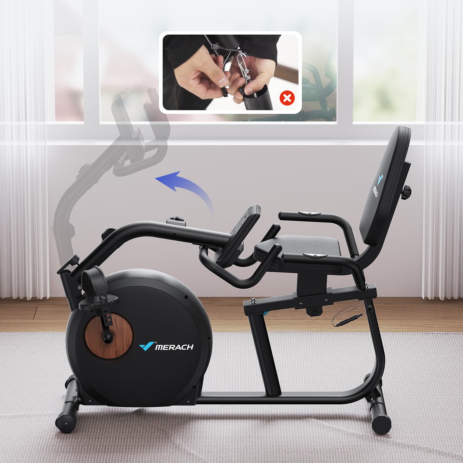 Merach S23B1 Recumbent Exercise Bike