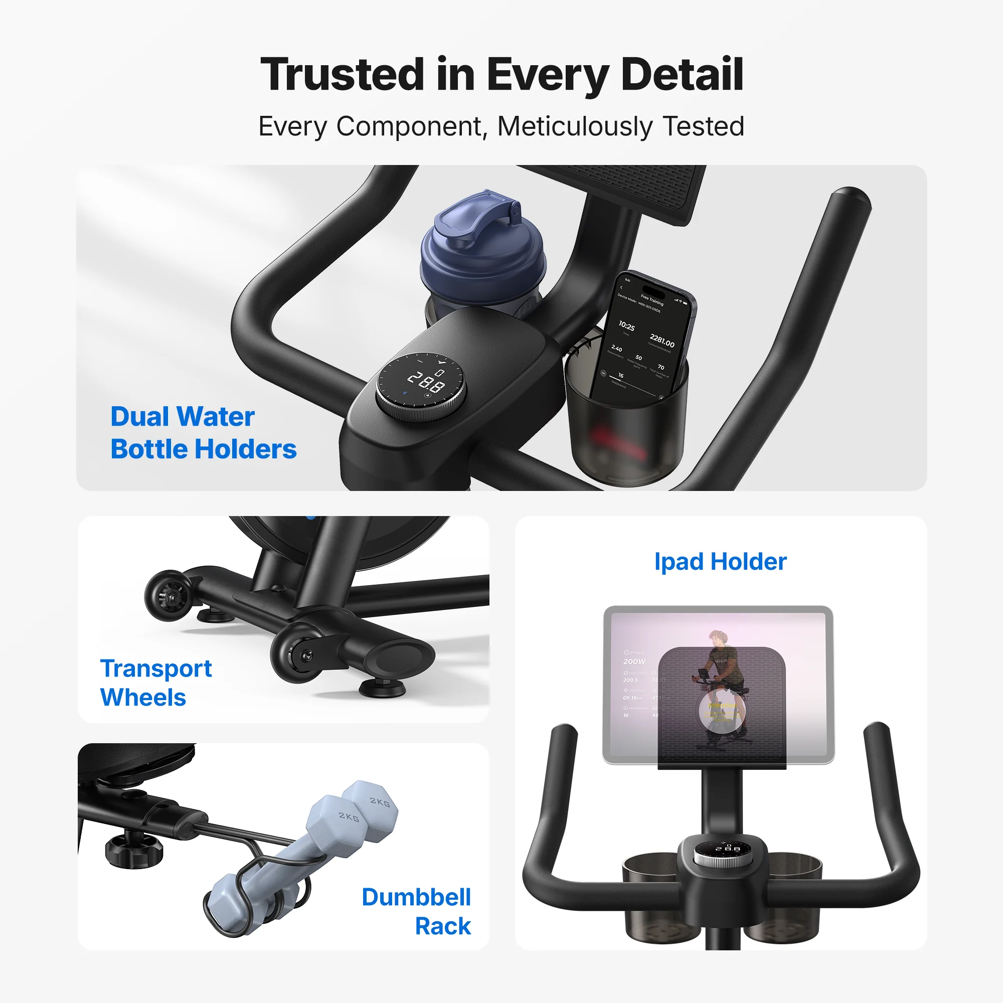 Merach S26B2 Indoor Exercise Bike Black