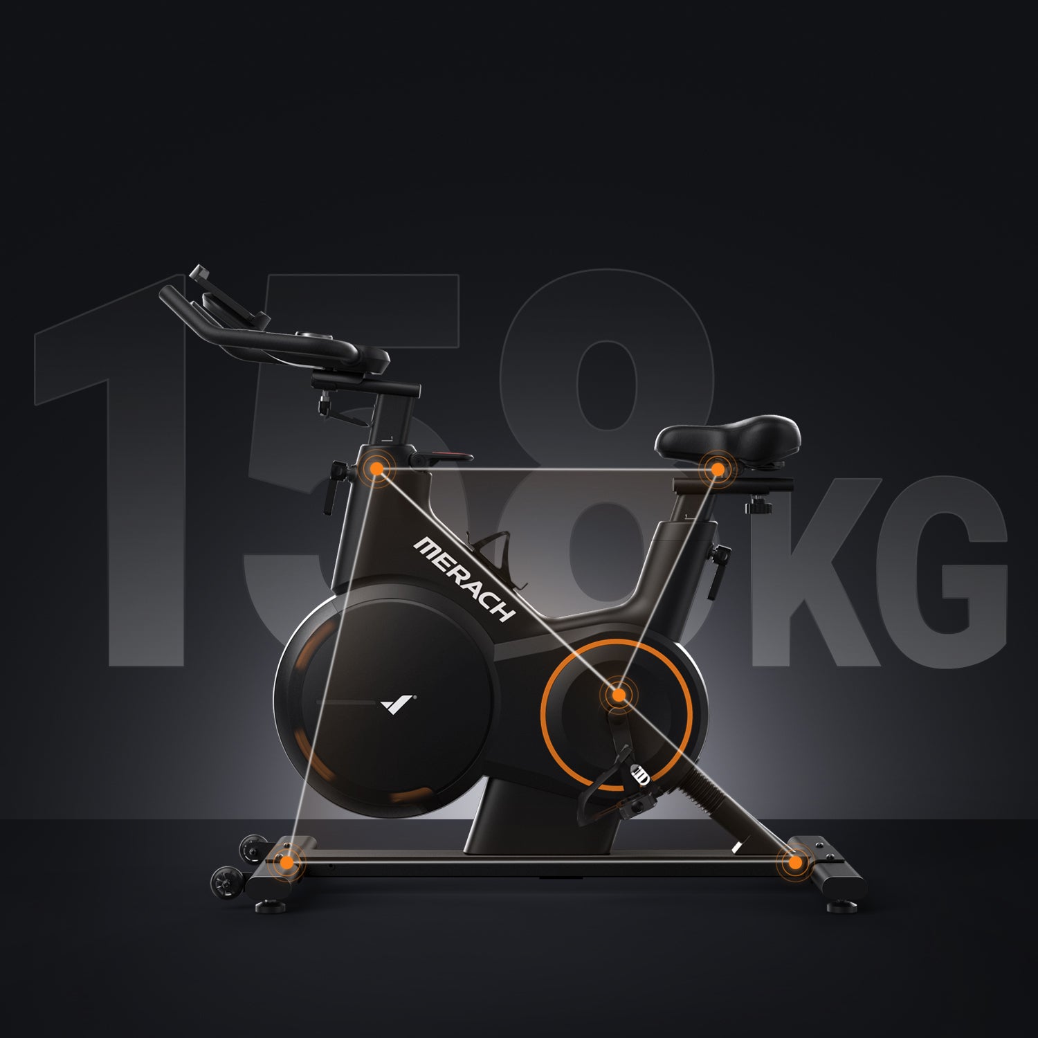 Merach S28B1 Exercise Bike with ±6° Incline