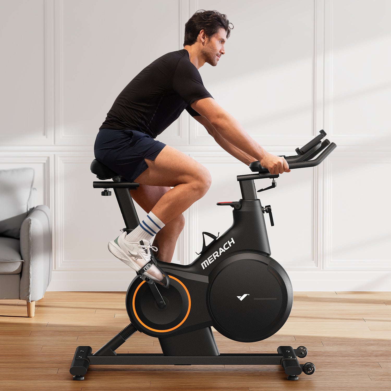 Merach S28B1 Exercise Bike with ±6° Incline