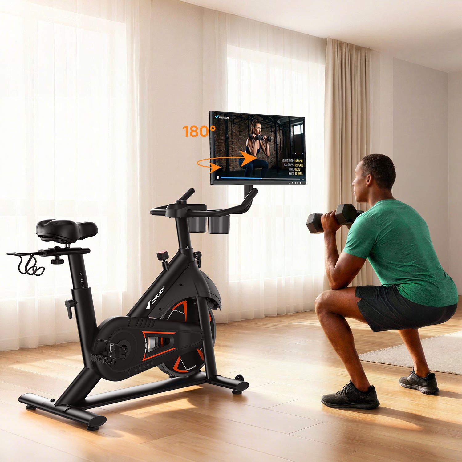 Merach S36B5 Indoor Exercise Bike with HD Screen