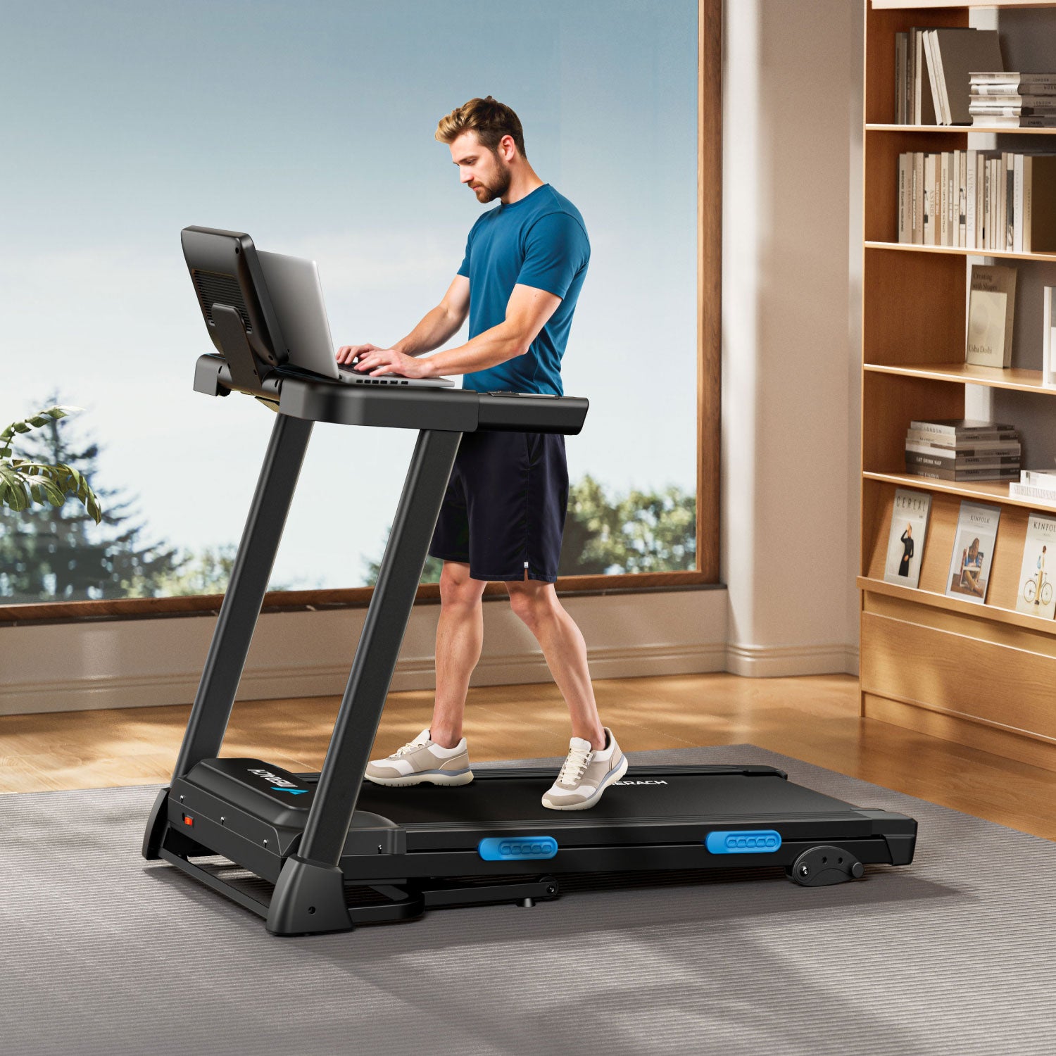 Merach T12B2 Foldable Treadmill with 15% Auto Incline