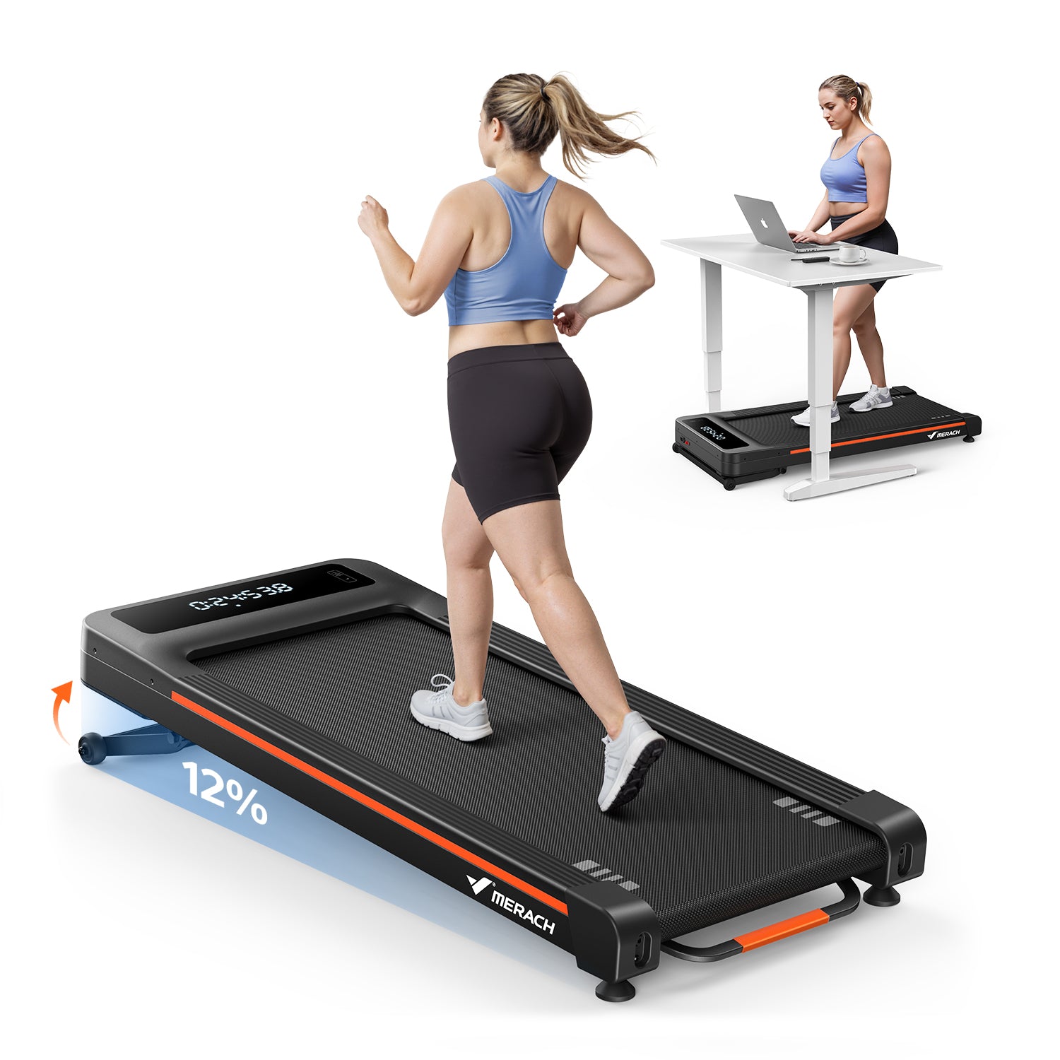 Merach W50 Treadmill with 12% Auto Incline