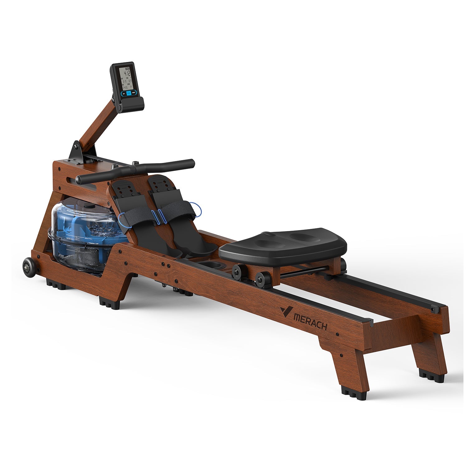 Merach R14 Wood Rower with Water Resistance