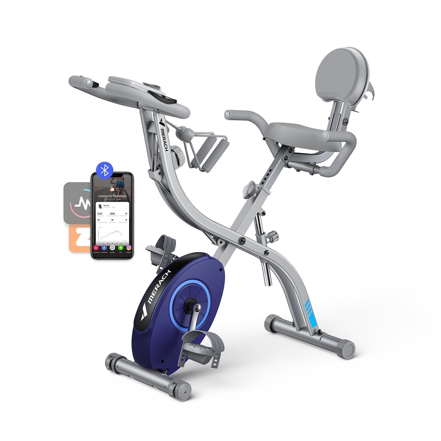 Merach S15H1 4-in-1 Home Exercise Bike Silver