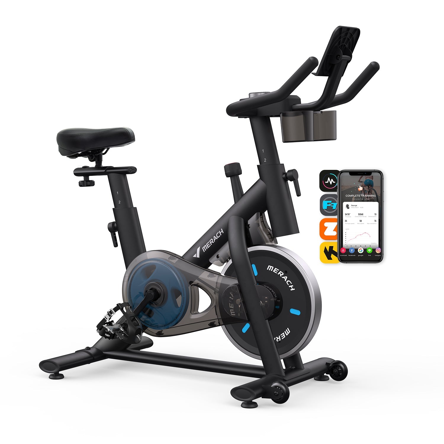 Merach S26B1 Indoor Exercise Bike Black