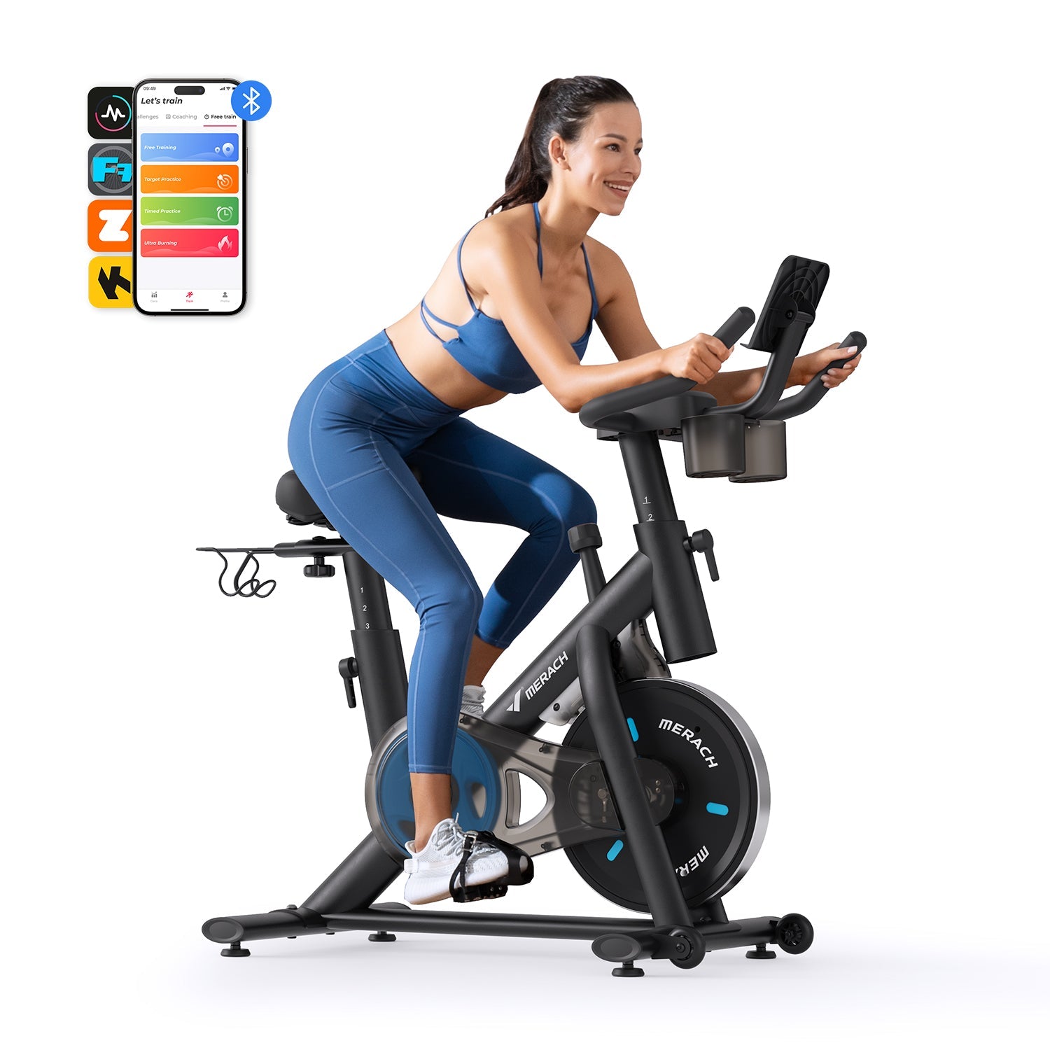 Merach S26B2 Indoor Exercise Bike Black