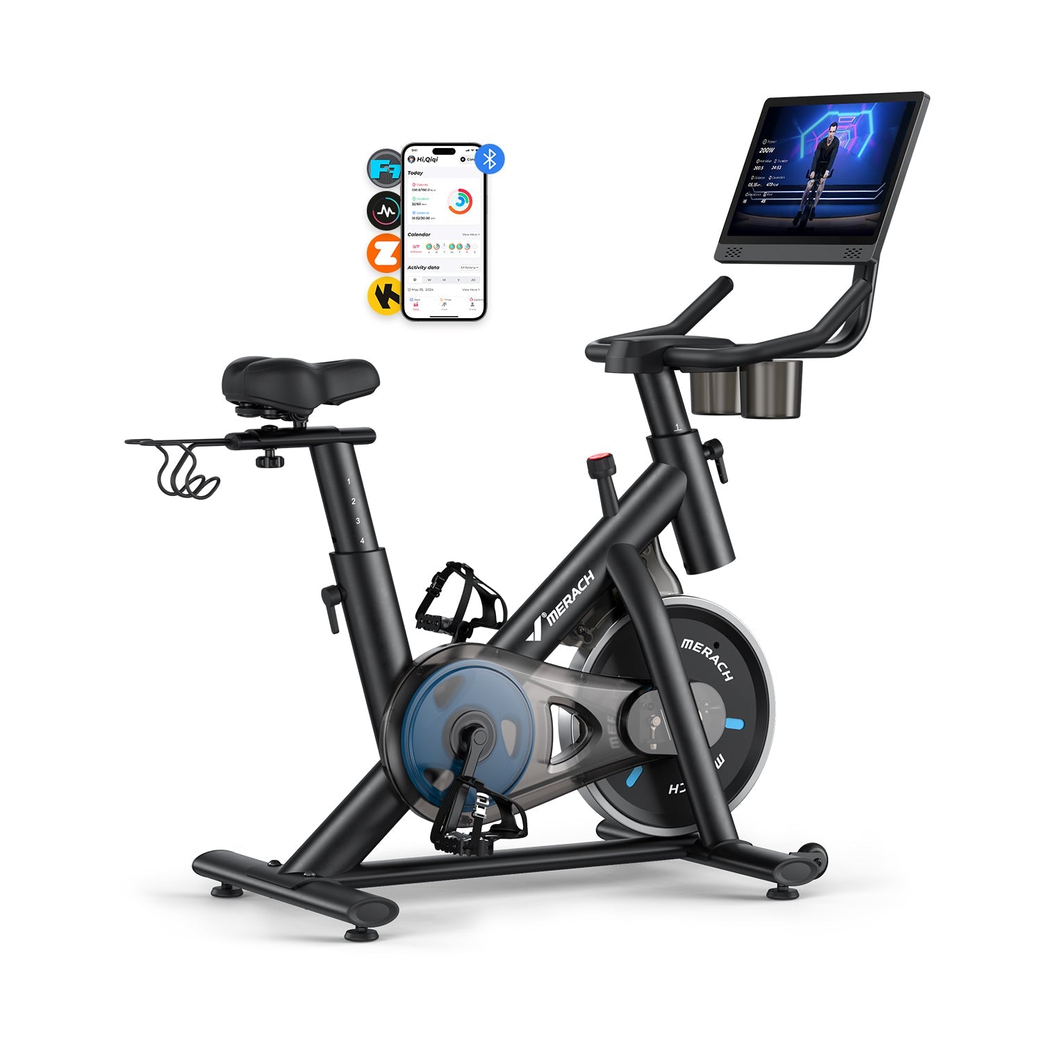 Merach S26B4 Indoor Exercise Bike with HD Screen