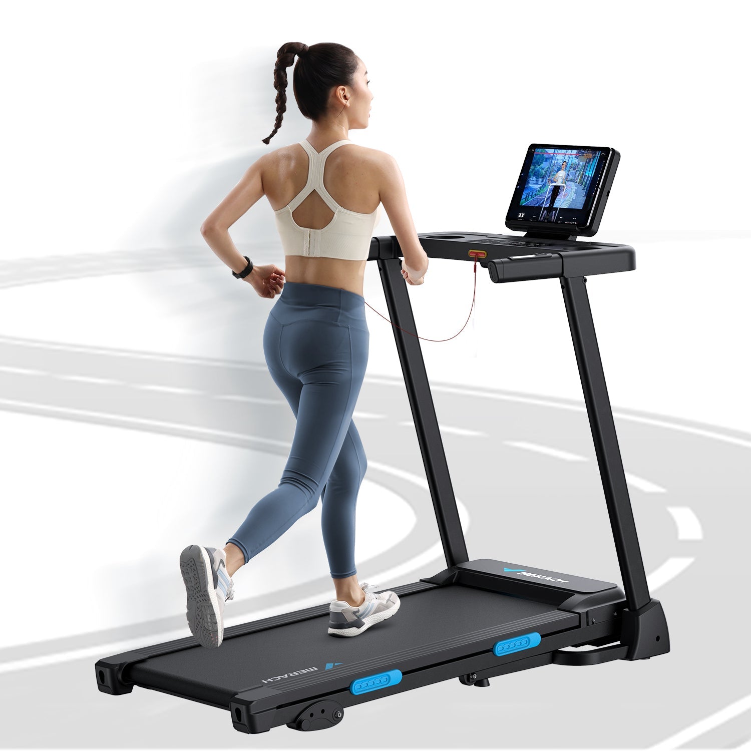 Merach T12B1 Foldable Treadmill with 6% Incline