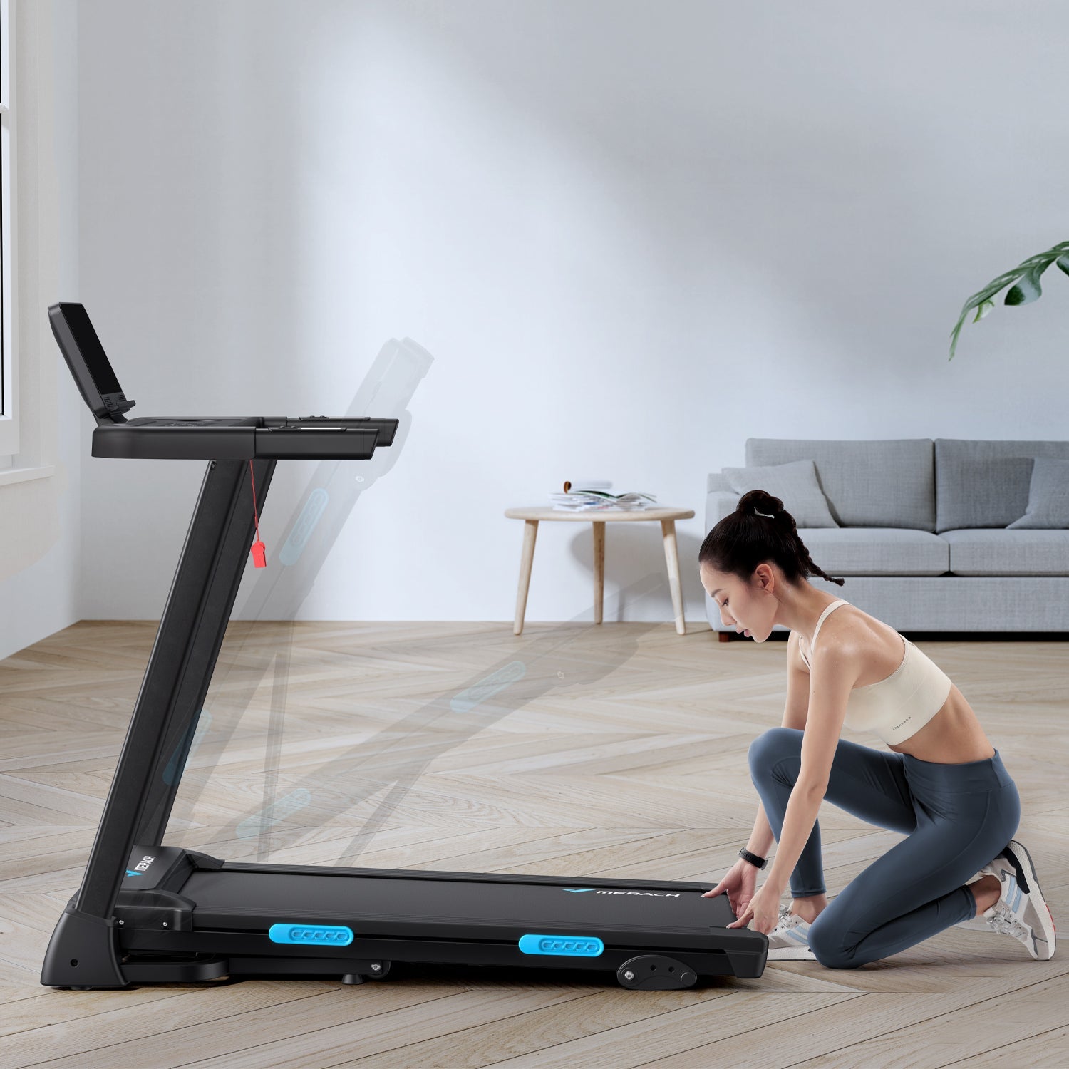 Merach T12B1 Foldable Treadmill with 6% Incline