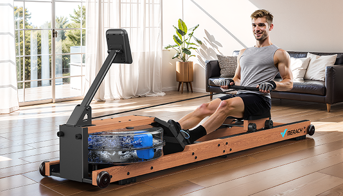 MERACH R28 Water Rowing Machine – Premium Indoor Rowing for Full-Body Workouts
