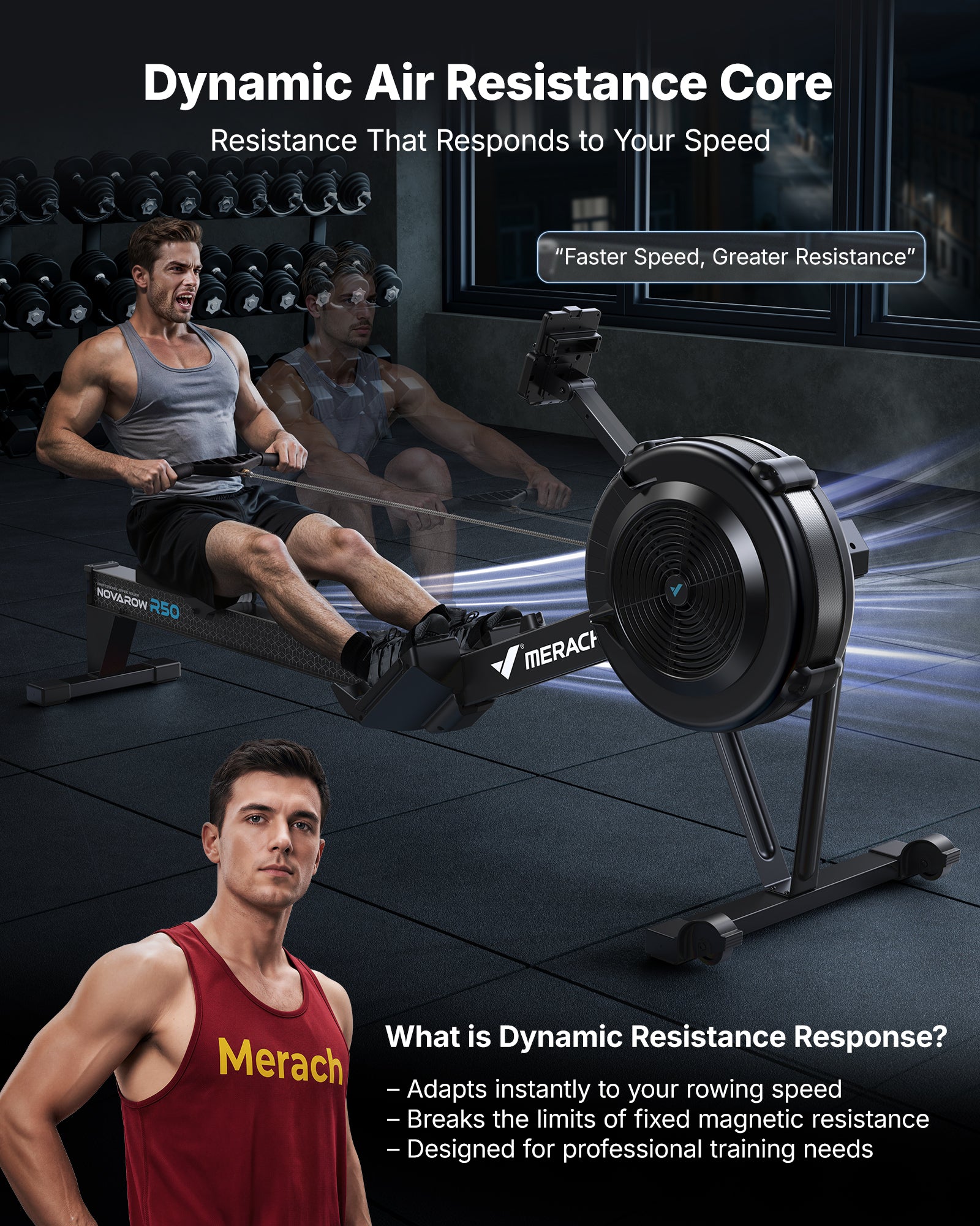 Merach R50 Air Rowing Machine