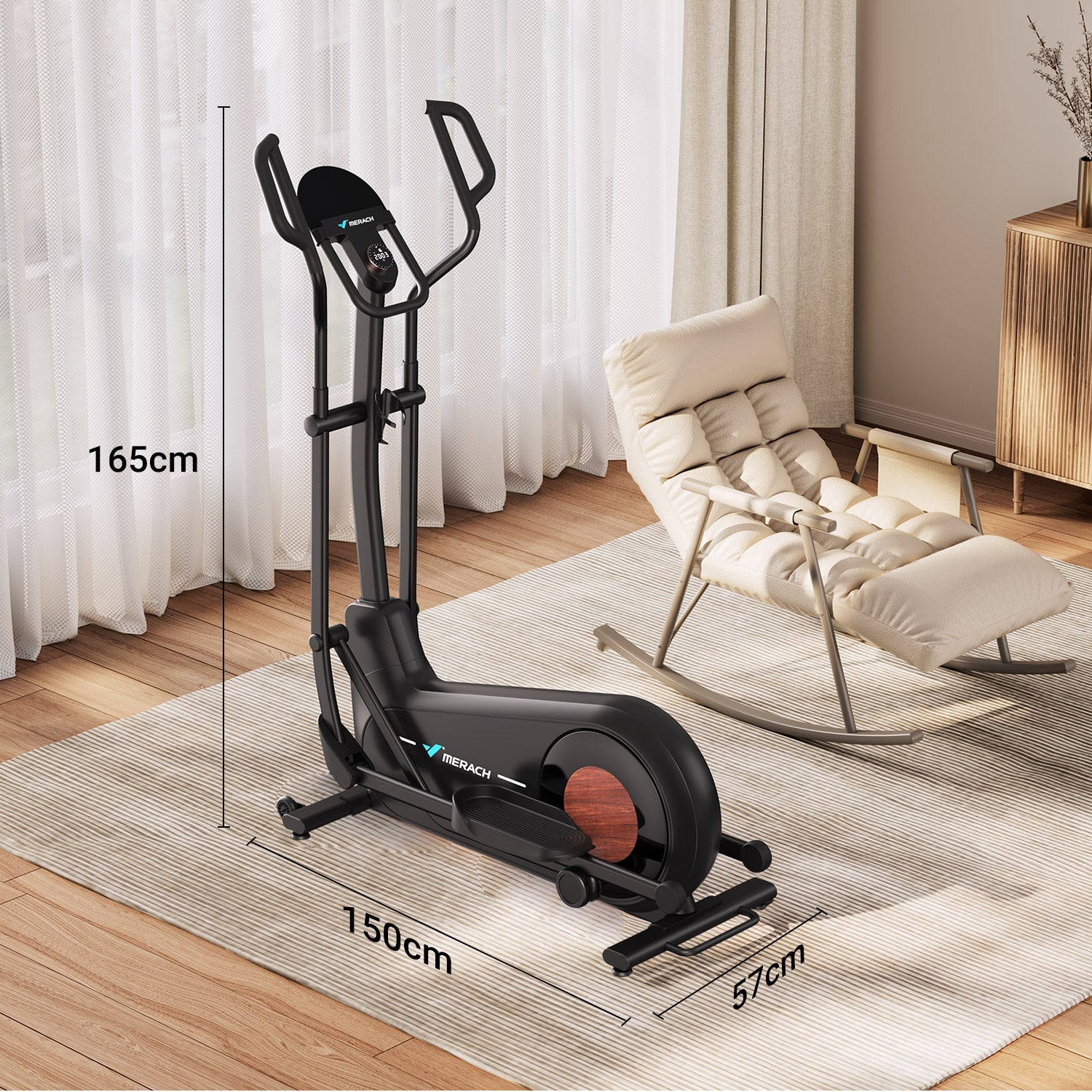 Merach E27B1 Elliptical Trainer with Automatic Resistance