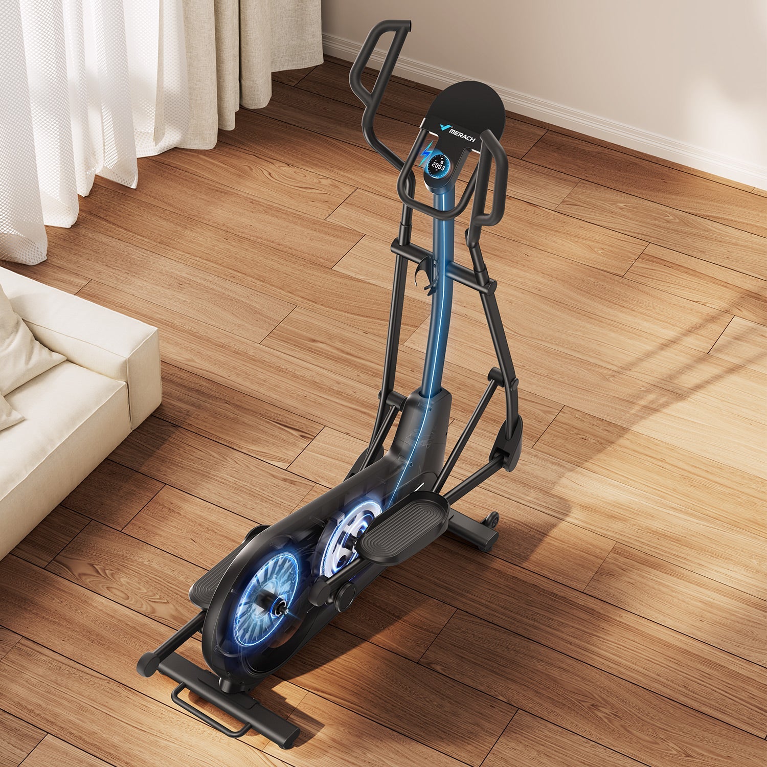 Merach E27B1 Elliptical Trainer with Automatic Resistance