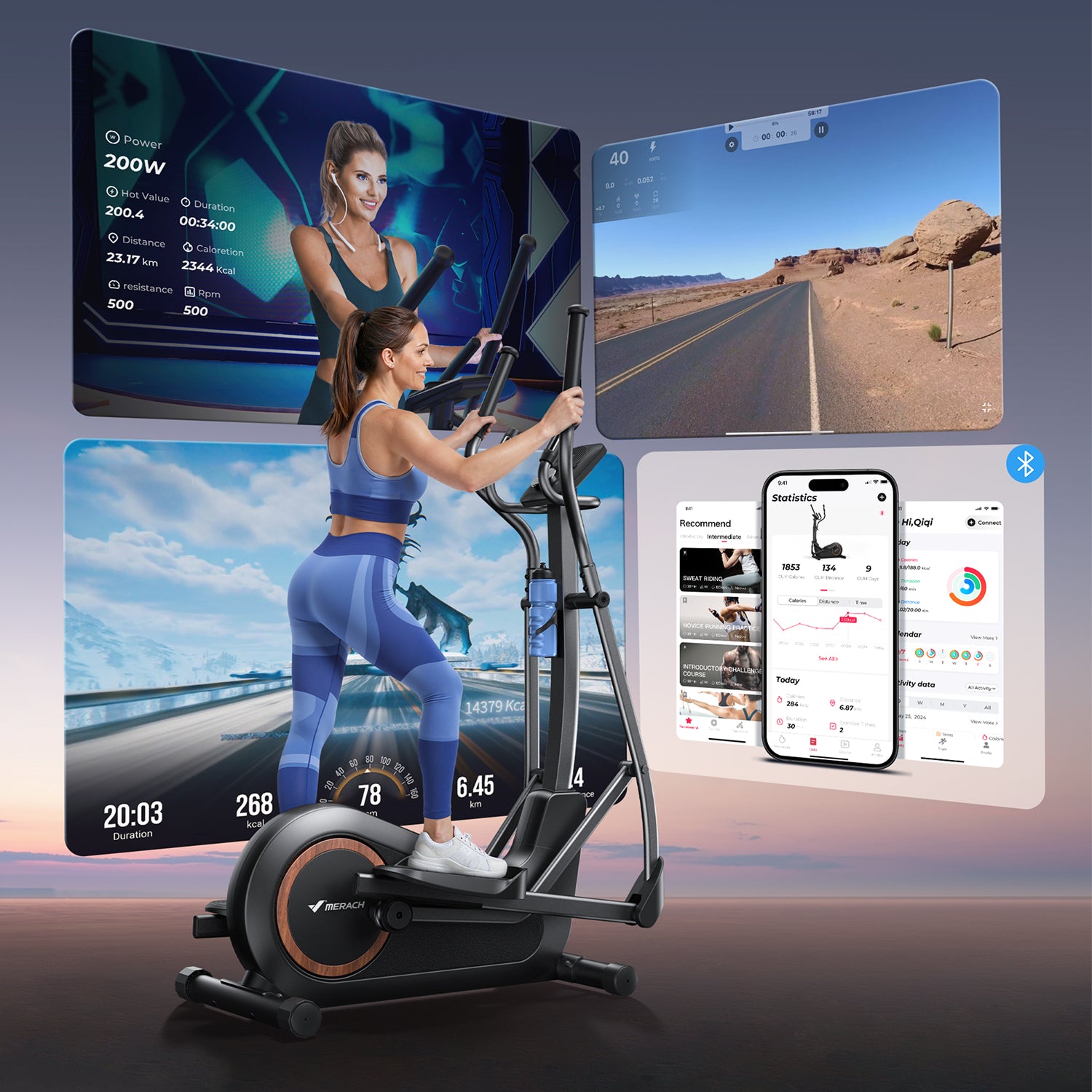 Merach E33B3 Self-Powered Elliptical Trainer