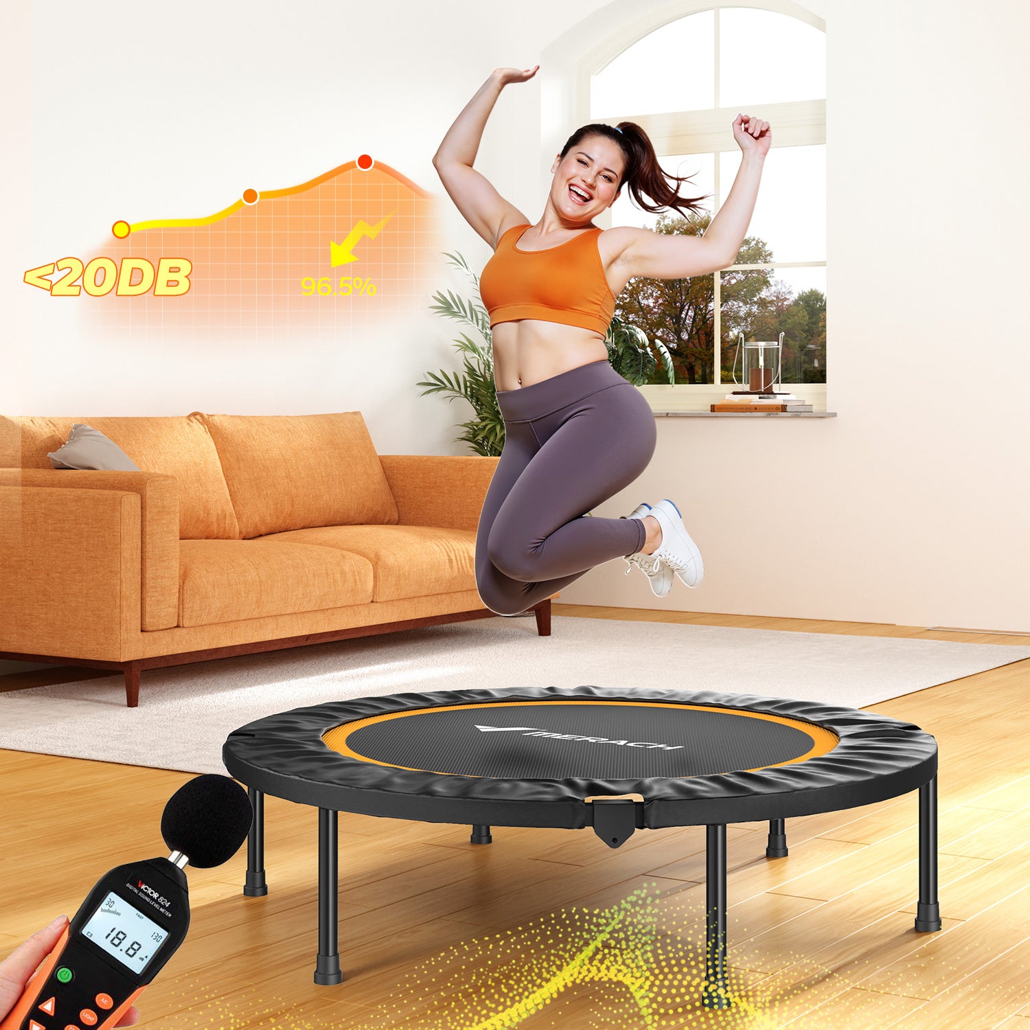 Merach 2420B1 Fitness Trampolines Without Handle