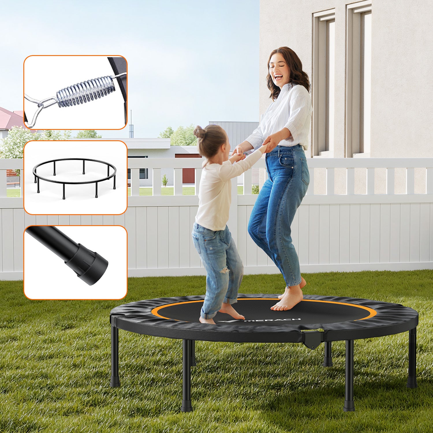 Merach 2420B1 Fitness Trampolines Without Handle