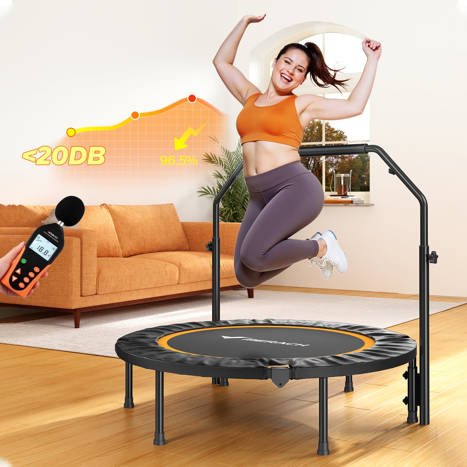 Merach 2420B2 Fitness Trampolines Include Handle