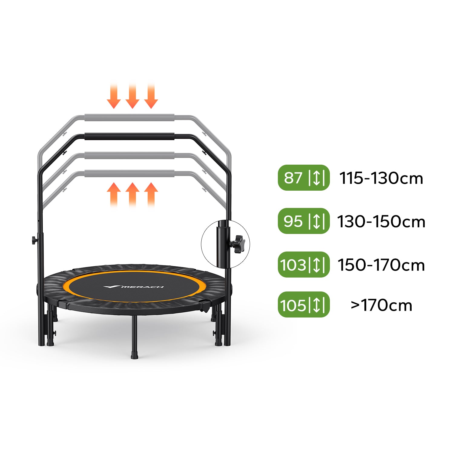 Merach 2420B2 Fitness Trampolines Include Handle
