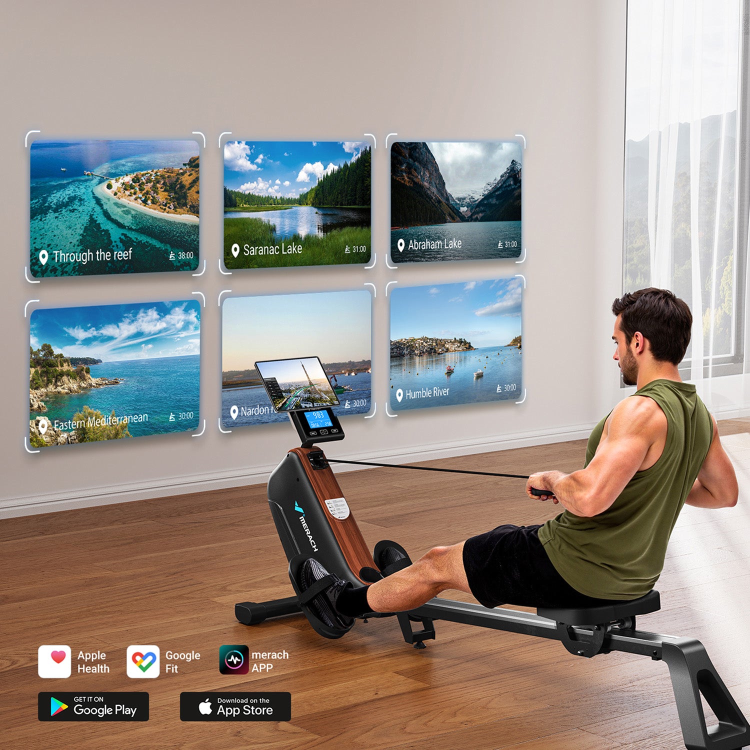 Merach R15 2.0 Magnetic Rowing Machine