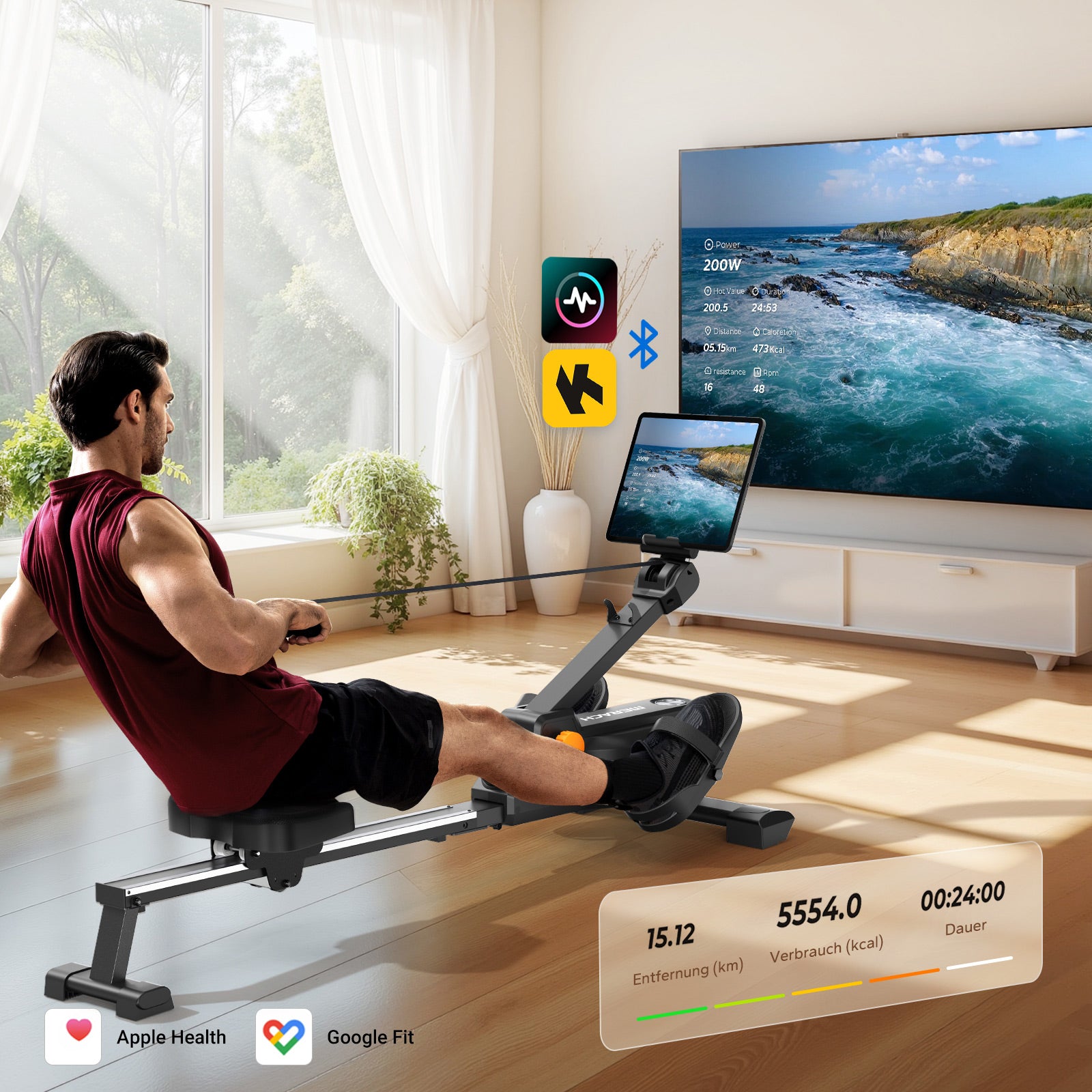 Merach R25B1 Magnetic Rowing Machine