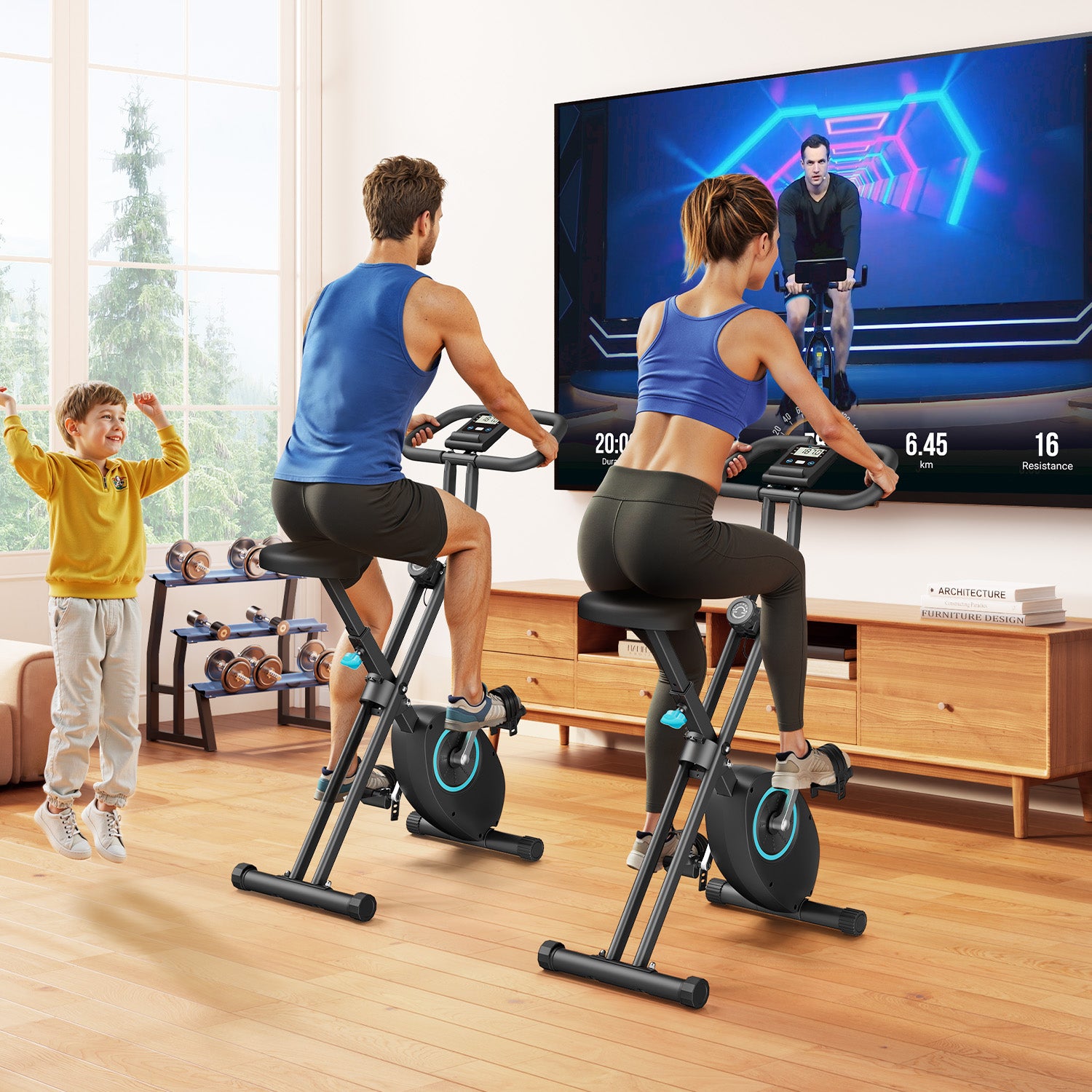 その他 Merach Fitness Bike Merach S14 4-in-1 Indoor Exercise Bike