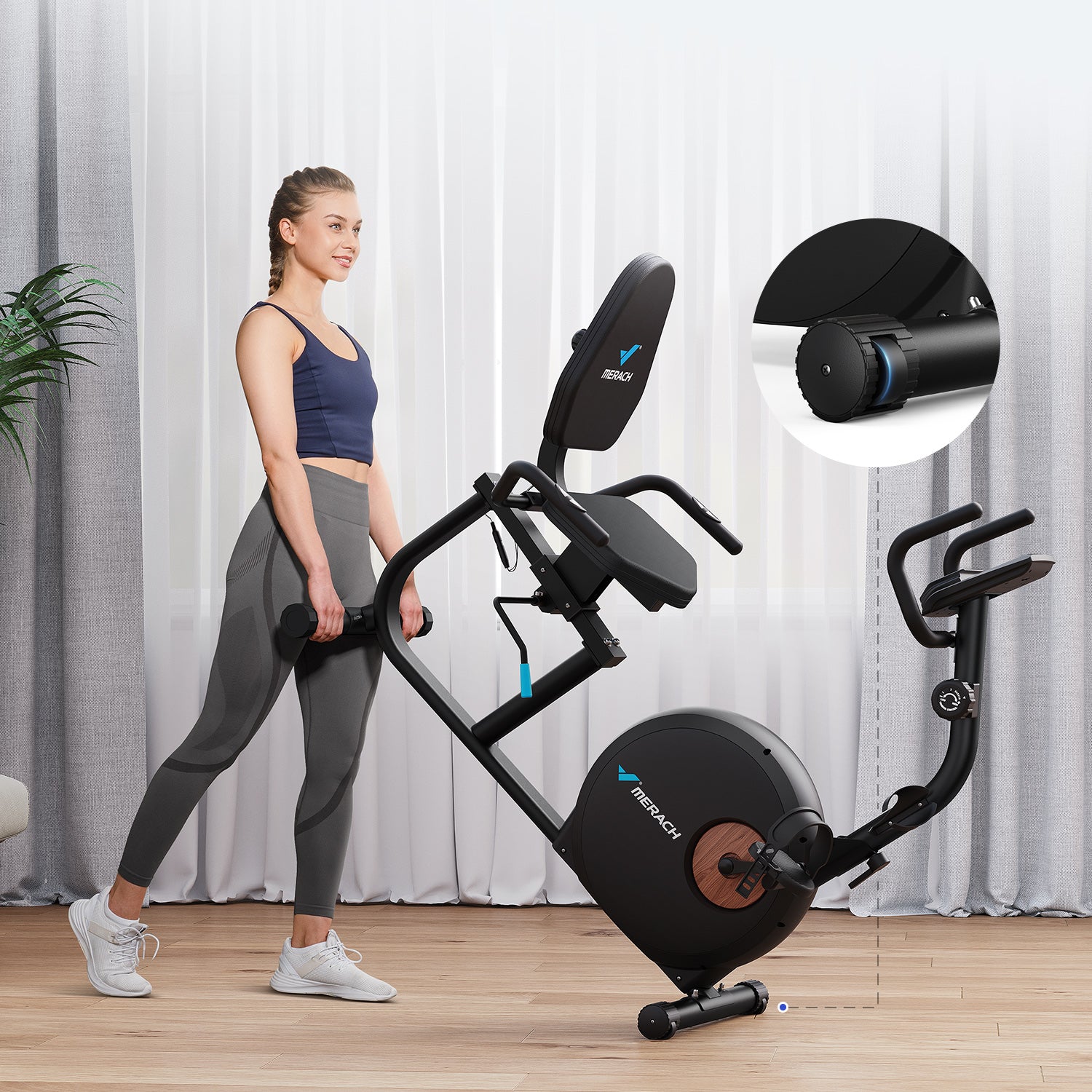 Merach S23B1 Recumbent Exercise Bike