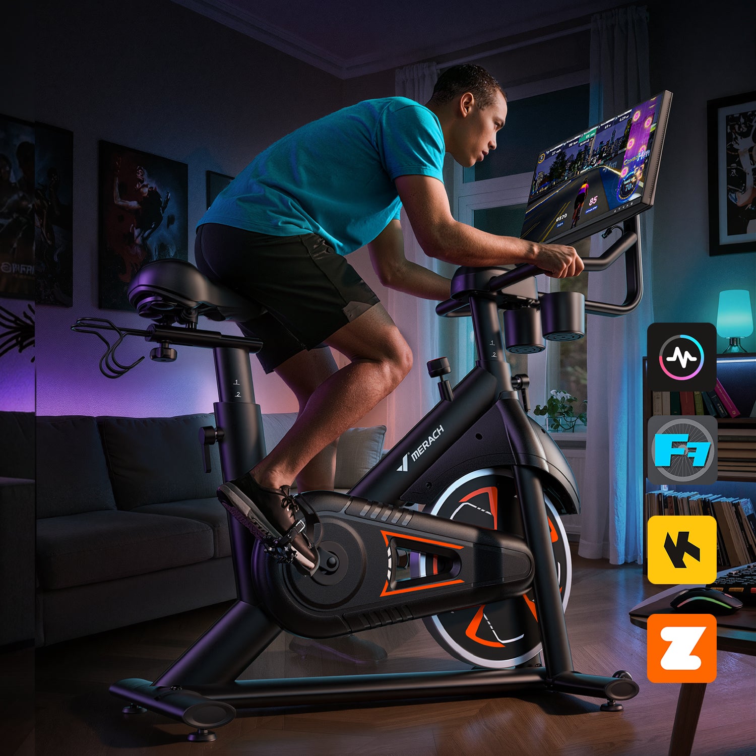 Merach S36B5 Indoor Exercise Bike with HD Screen