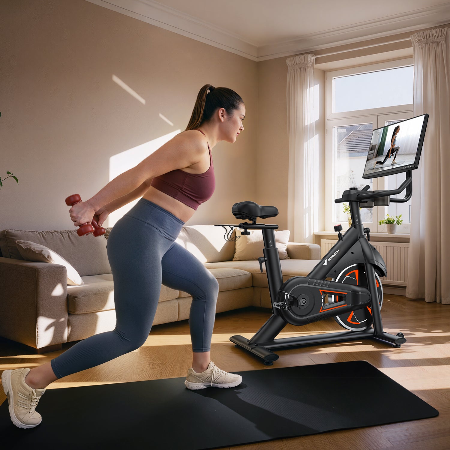 Merach S36B5 Indoor Exercise Bike with HD Screen