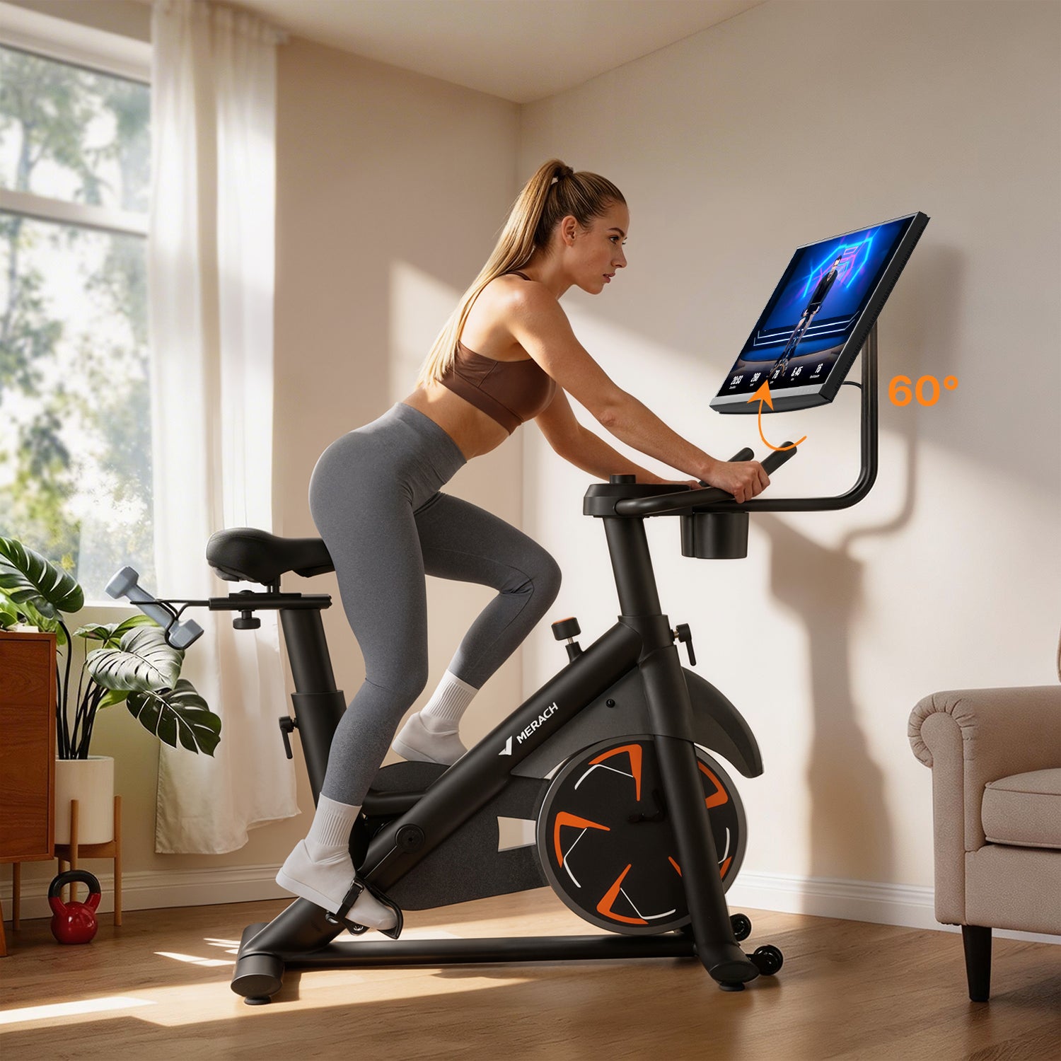 Merach S36B5 Indoor Exercise Bike with HD Screen