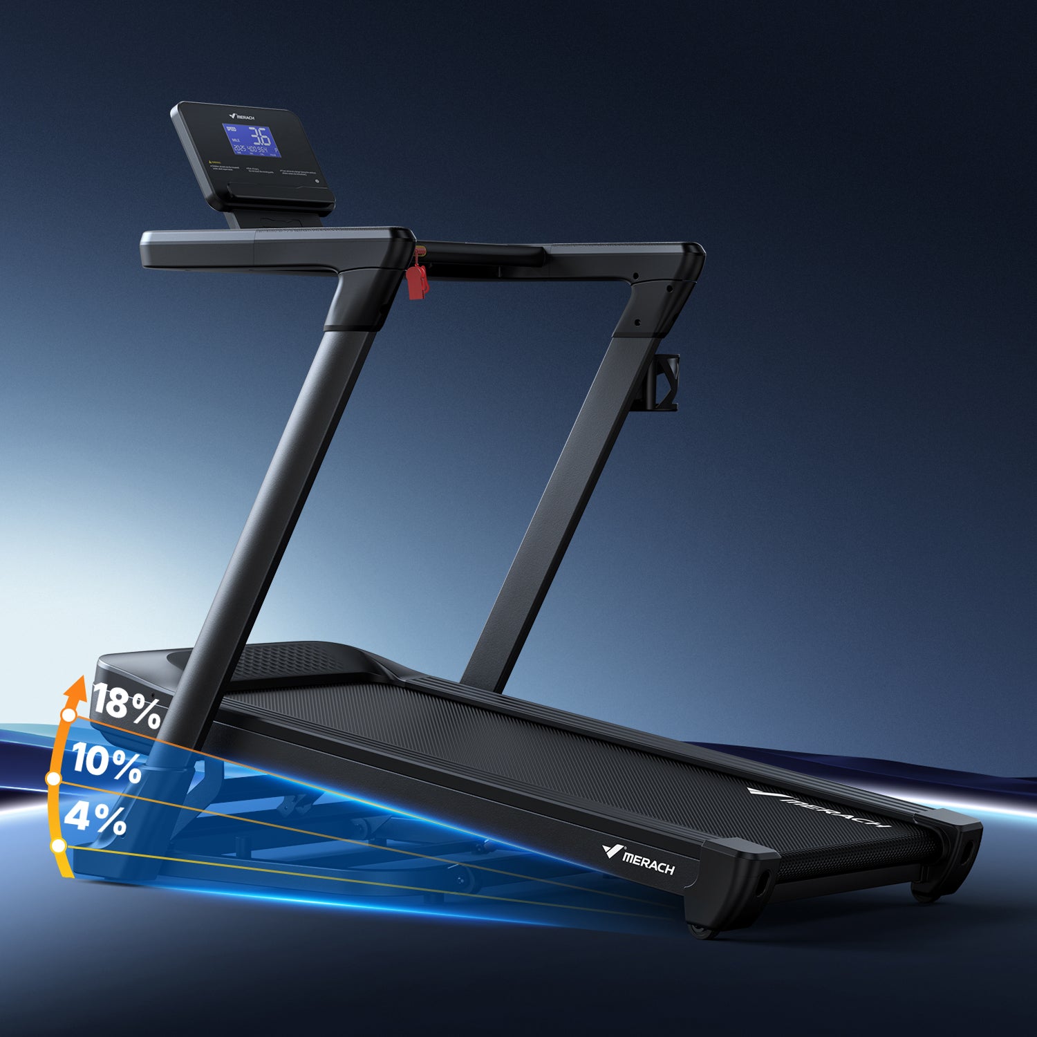Merach T31B1 Foldable Treadmill with 18% Auto Incline