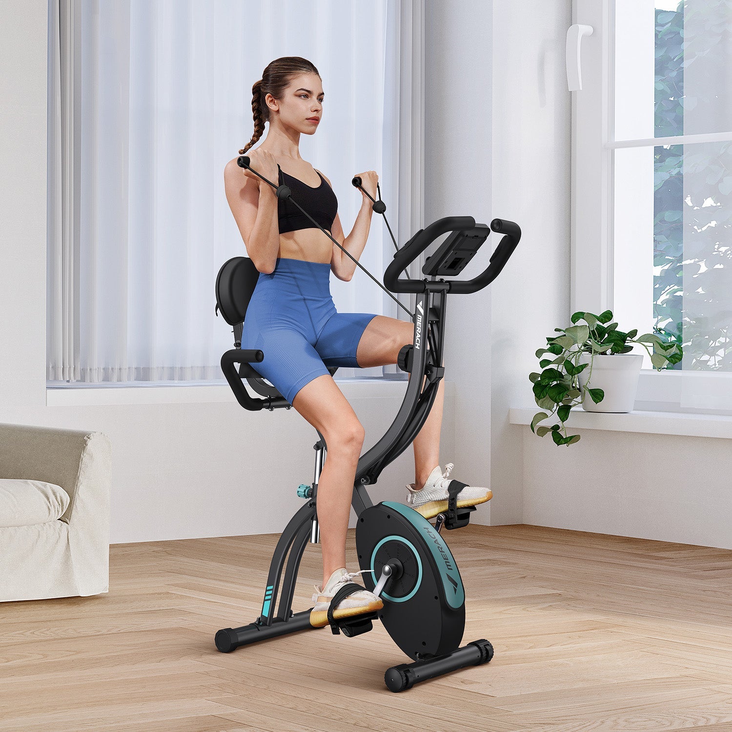 Merach S15B2 4-in-1 Home Exercise Bike Black