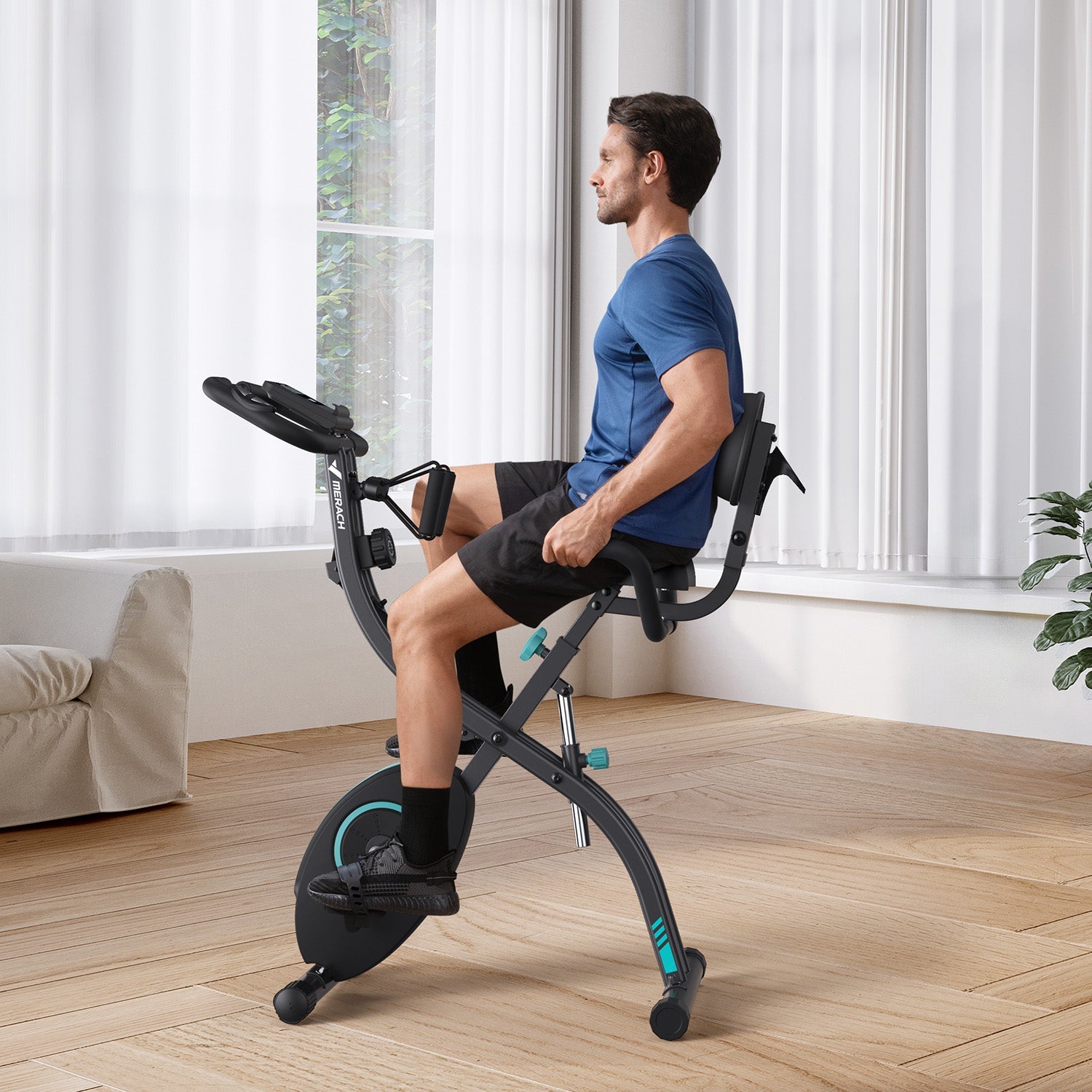 Merach S15B2 4-in-1 Home Exercise Bike Black