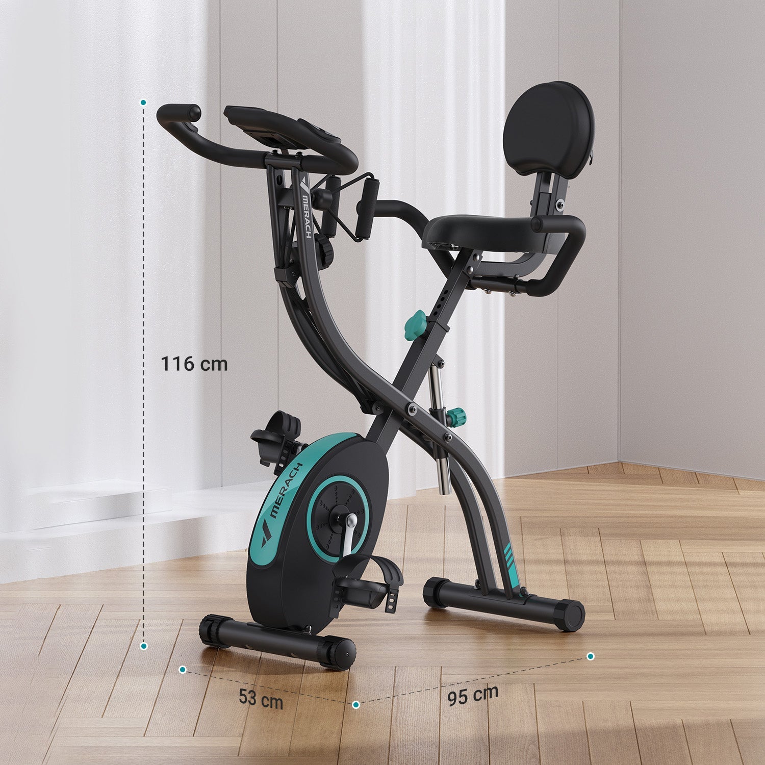 Merach S15B2 4-in-1 Home Exercise Bike Black