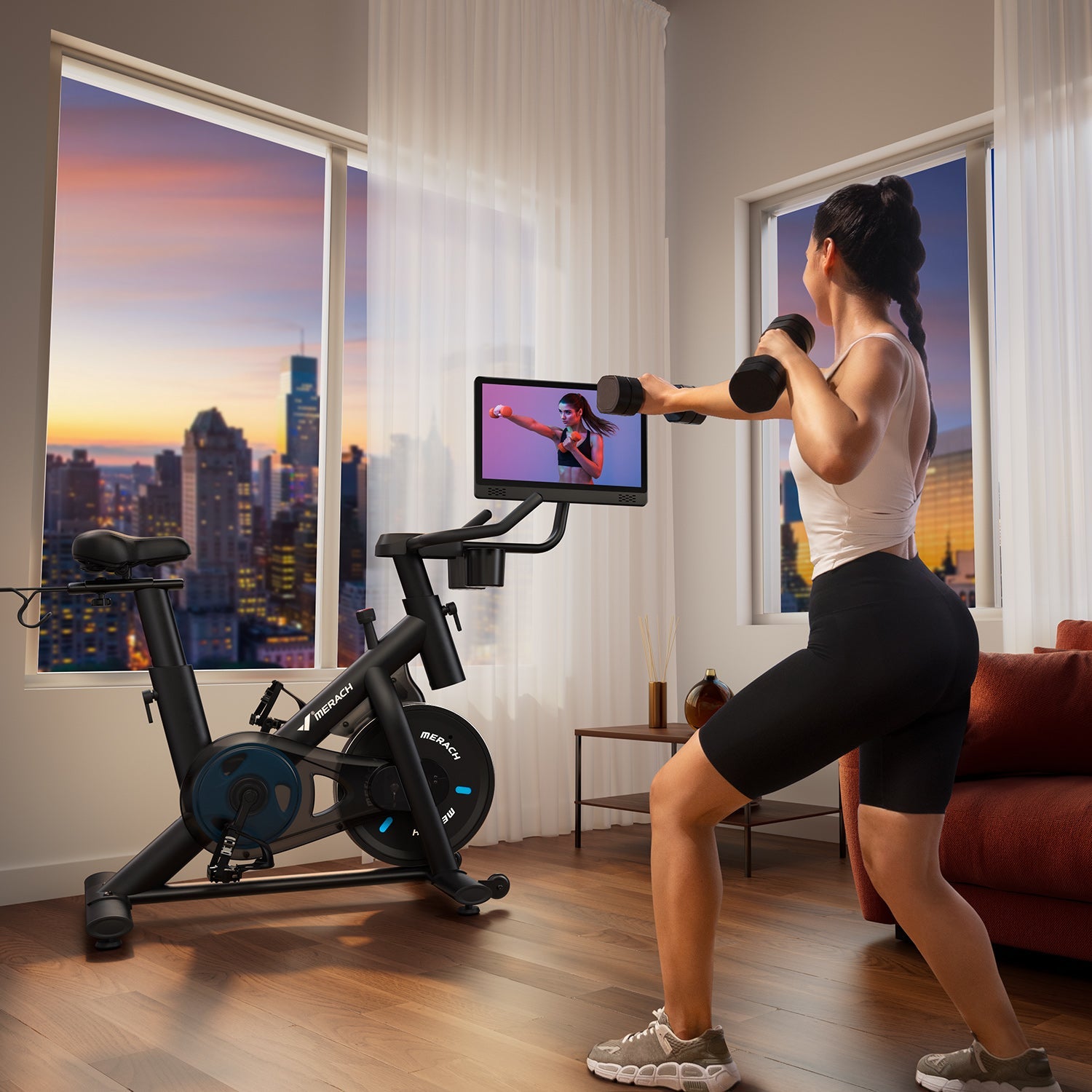 Merach S26B4 Indoor Exercise Bike with HD Screen