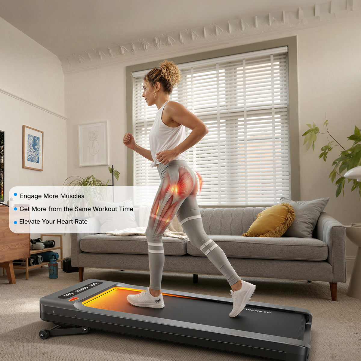 Merach UltraWalk W60 Plus Walking Pad with Auto Incline